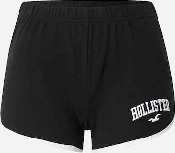 HOLLISTER Normalny krój Spodnie w kolorze czarny: przód