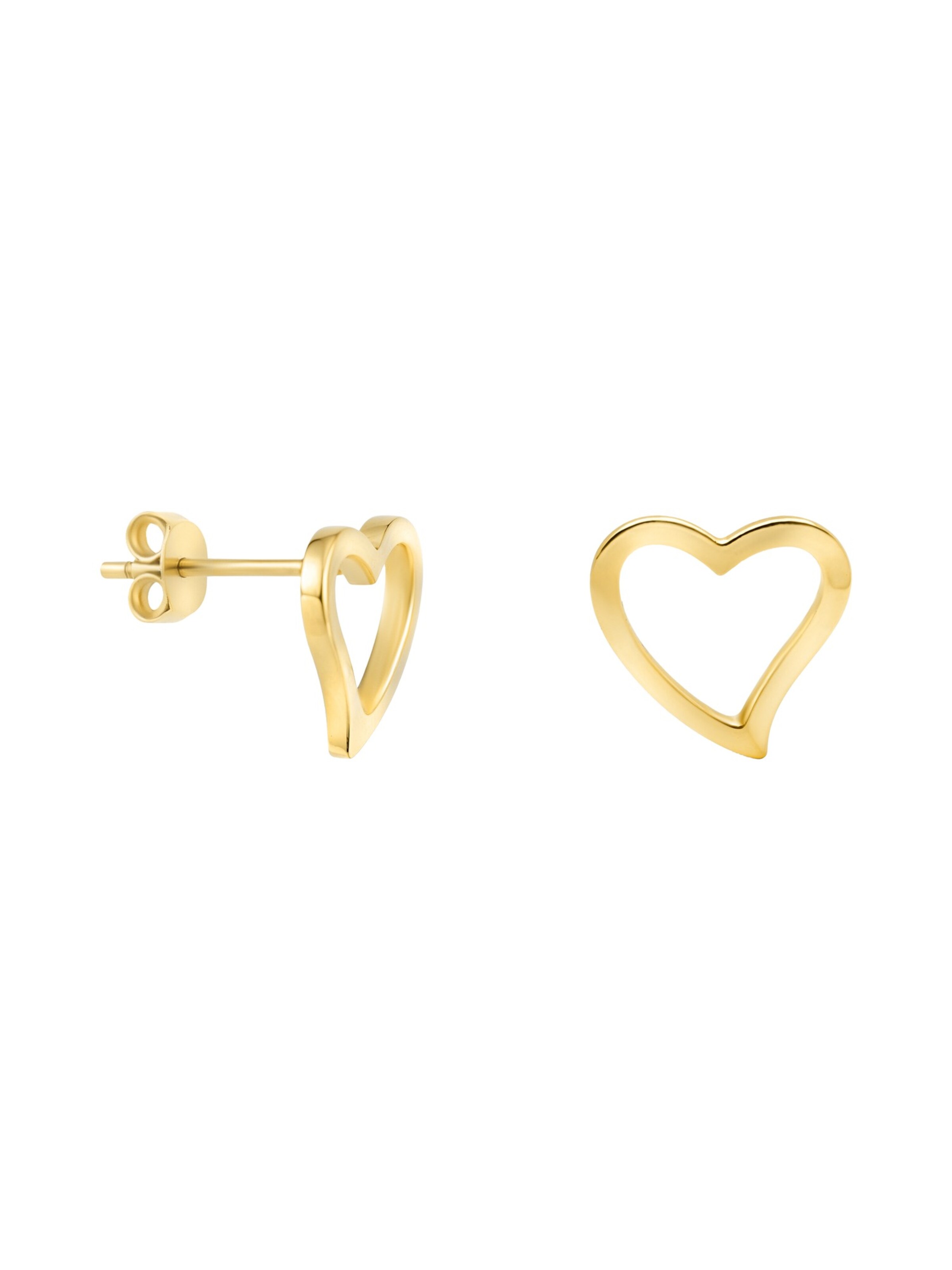 Sofia Milani Ohrringe 'Heart'‌‌‌‌‌‌‌‌‌ in Gold: Vorderseite