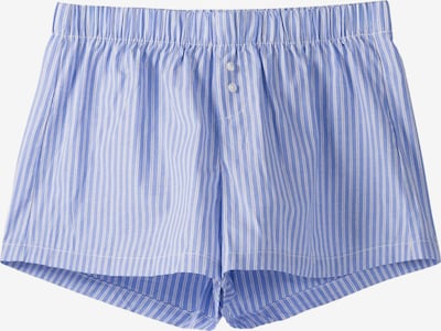 Bershka Shorts in royalblau / schwarz / weiß, Produktansicht