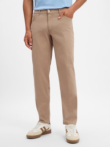 BRAX Regular Trousers 'Cadiz' in Beige: front