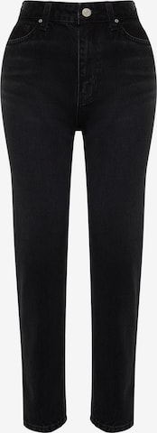 TrendyolTapered Traperice - crna boja: prednji dio