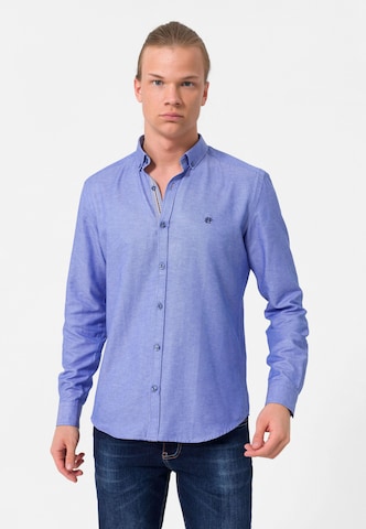 Coupe regular Chemise Felix Hardy en bleu : devant