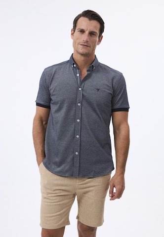 Coupe regular Chemise Felix Hardy en bleu : devant