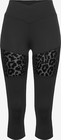 LASCANA ACTIVE Skinny Sportbroek in Zwart: voorkant