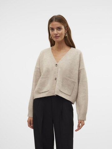 VERO MODA Knit Cardigan 'VMGemma' in Grey: front