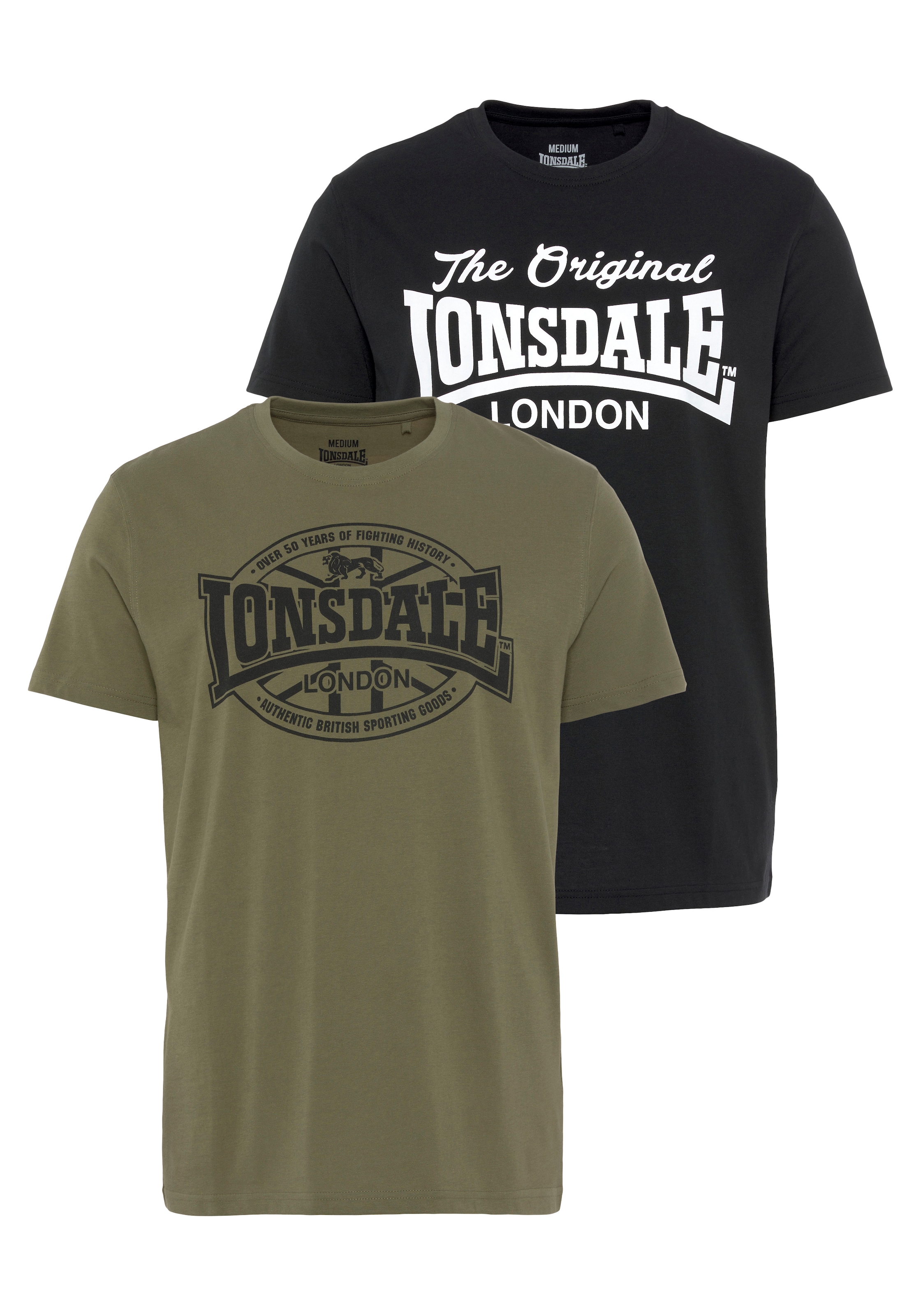 LONSDALE Shirt 'Morham' in Groen: voorkant