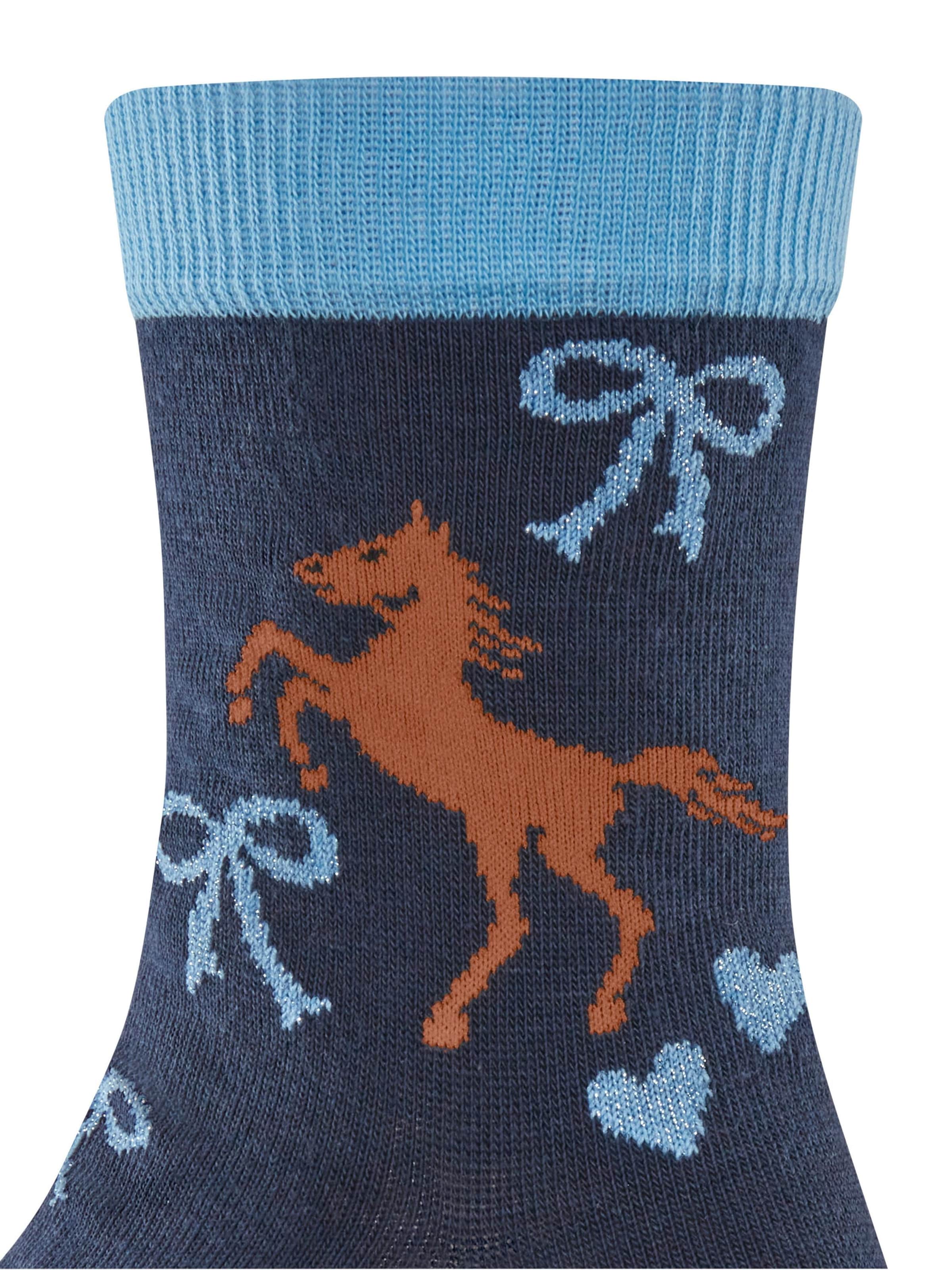 FALKE Socks 'Western Horses' in Blue