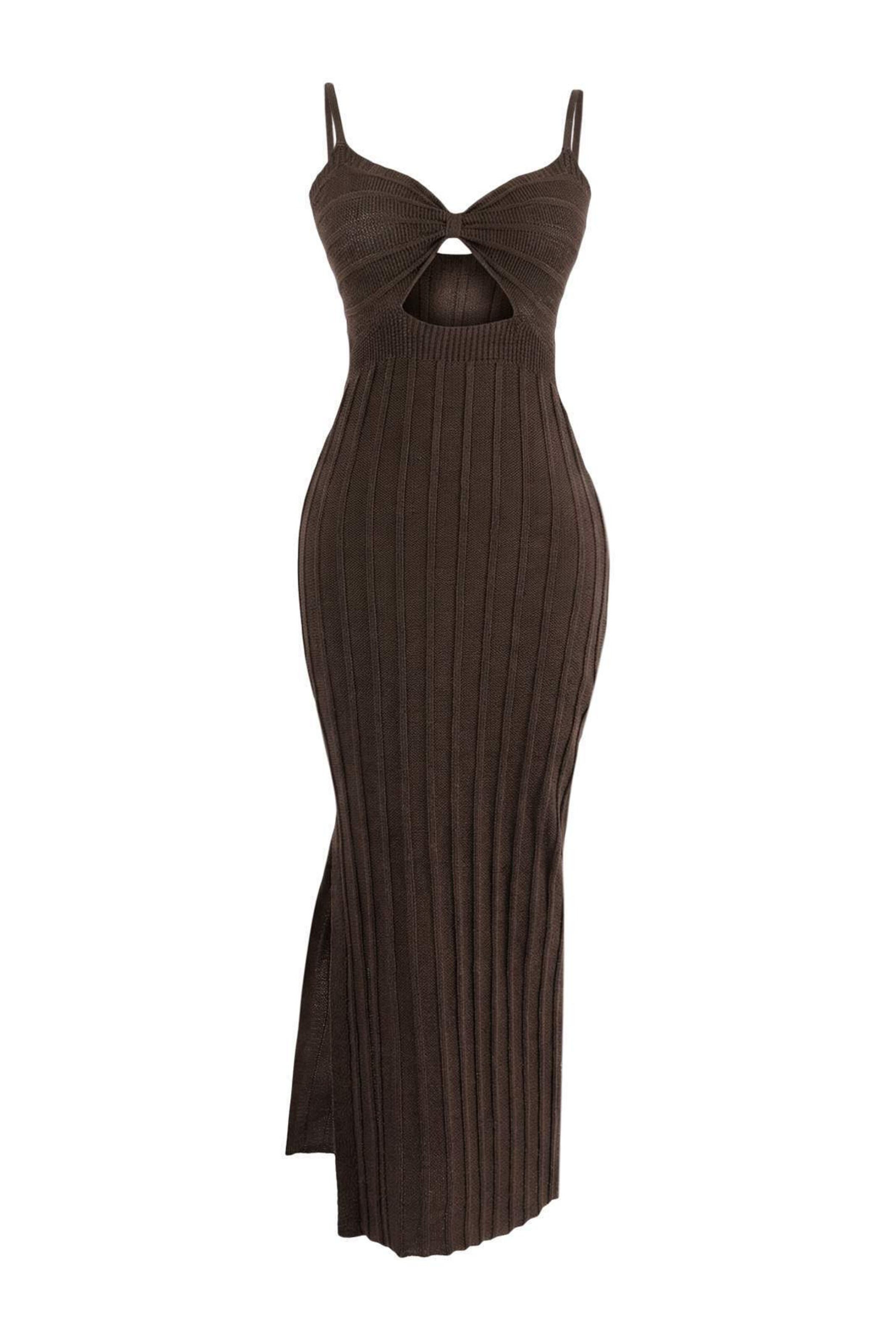 Trendyol Robes en maille en XS en chocolat, Vue avec produit