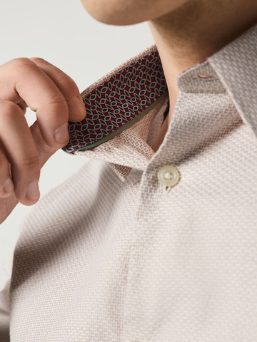 Next Regular fit Button Up Shirt in Beige