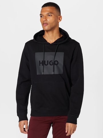 HUGO Sweatshirt 'Duratschi' in Black: front