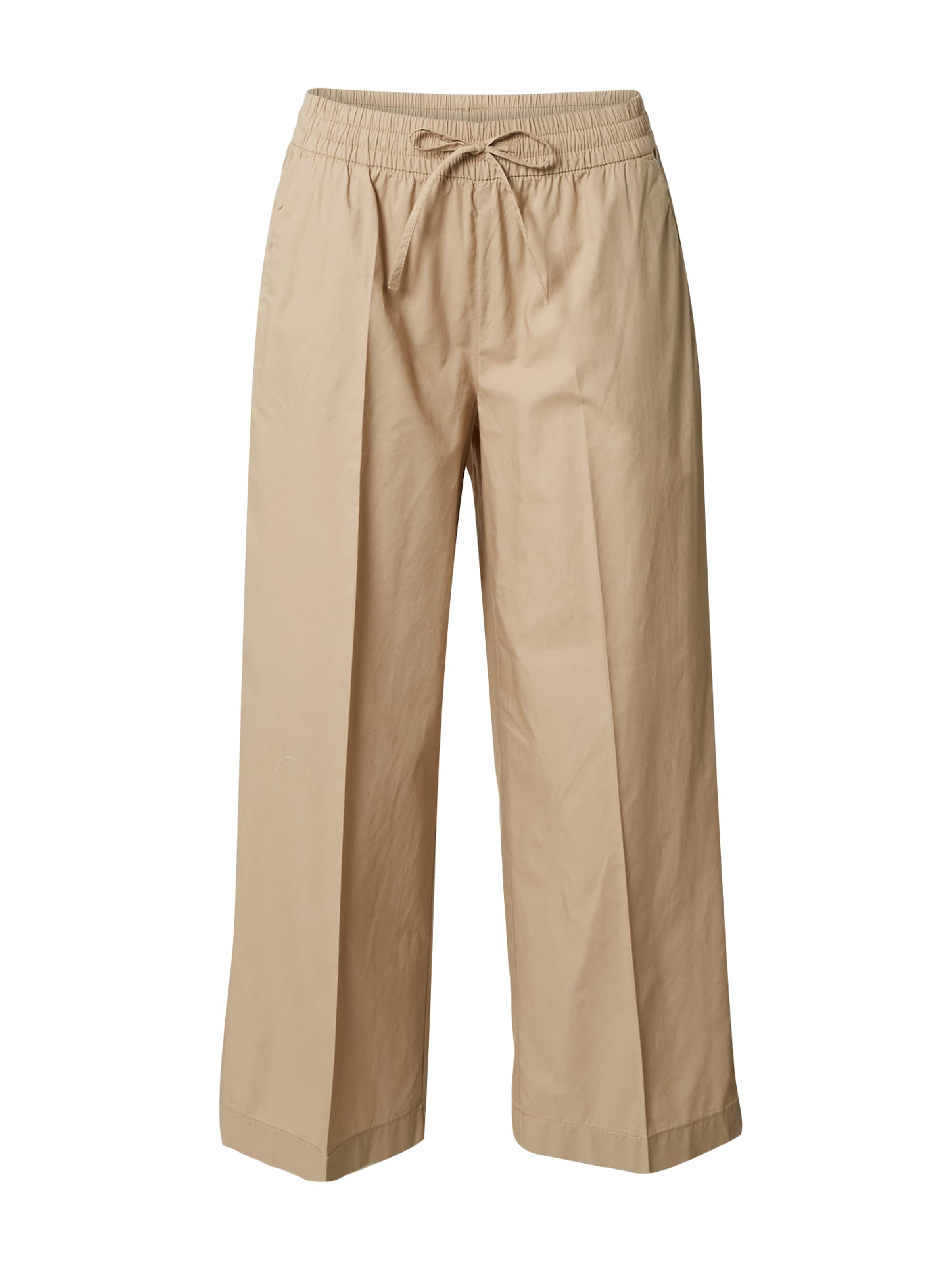 Wide Leg Pantalon à plis s.Oliver en beige : devant