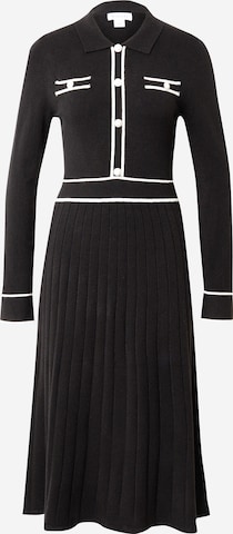 Wallis Knitted dress in Black: front