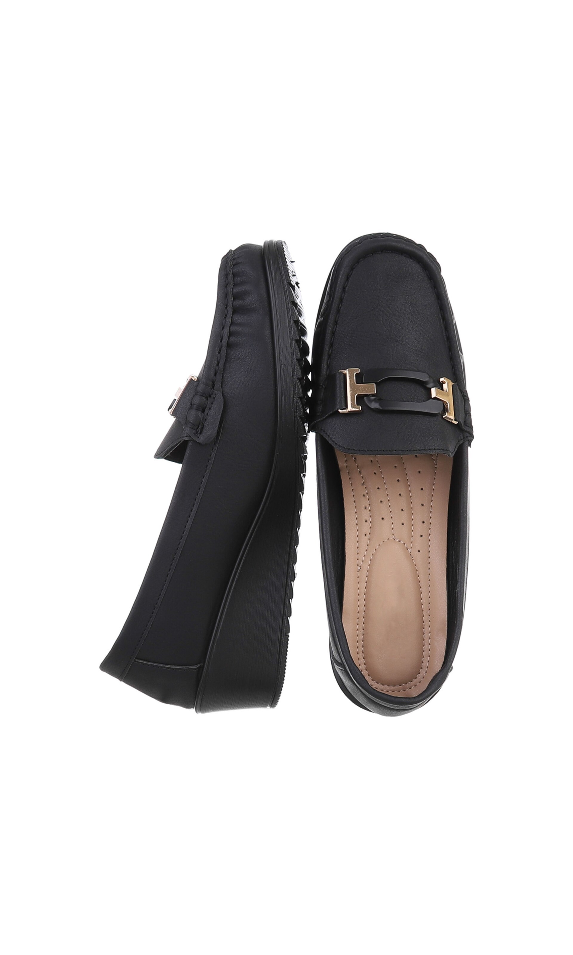 Ital-Design Mokassin in Schwarz