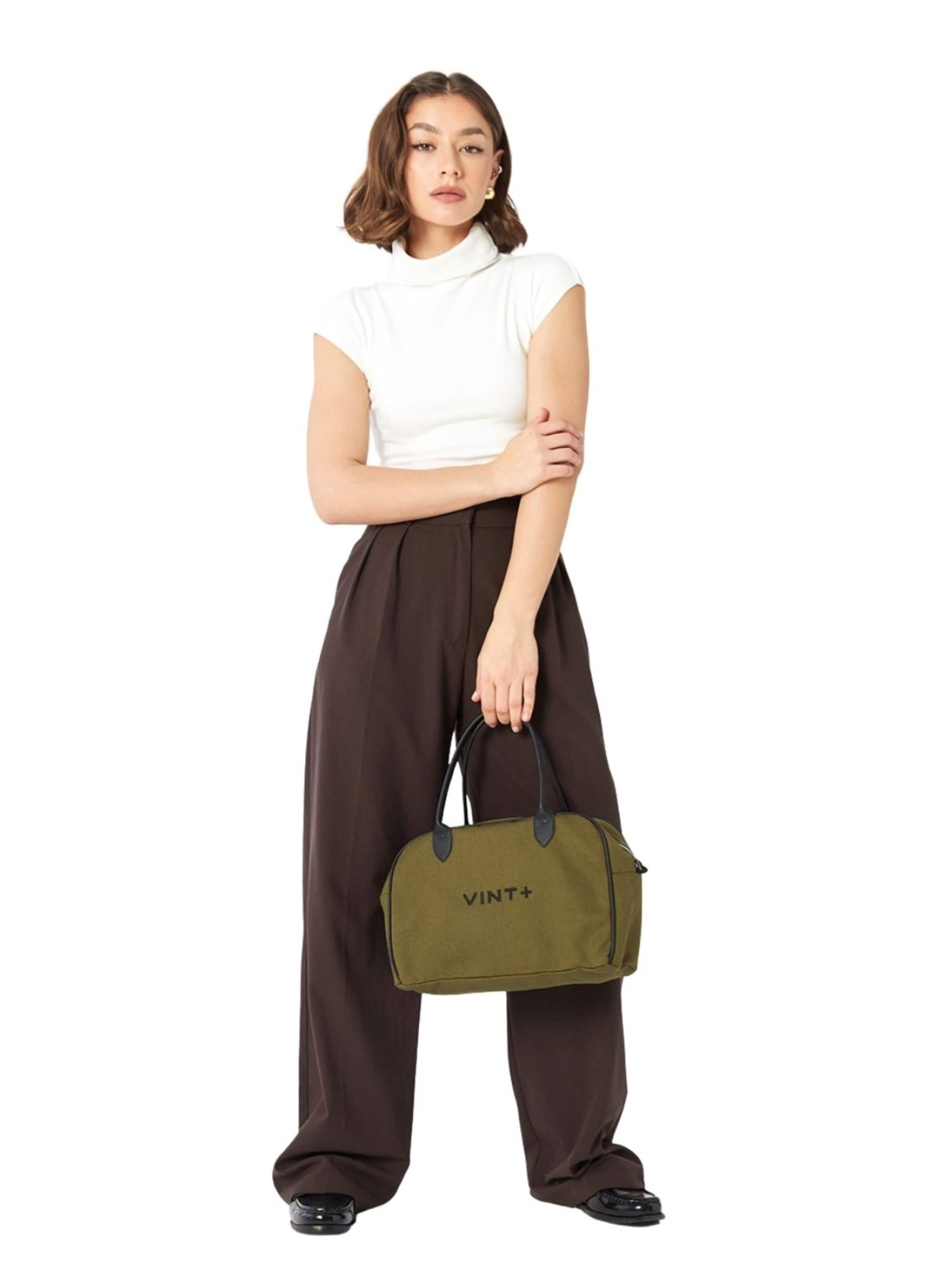 VINT+ Handbag 'Bowling Bag' in Yellow