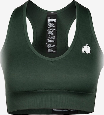 Bustino Reggiseno sportivo di Gorilla Wear in verde: frontale