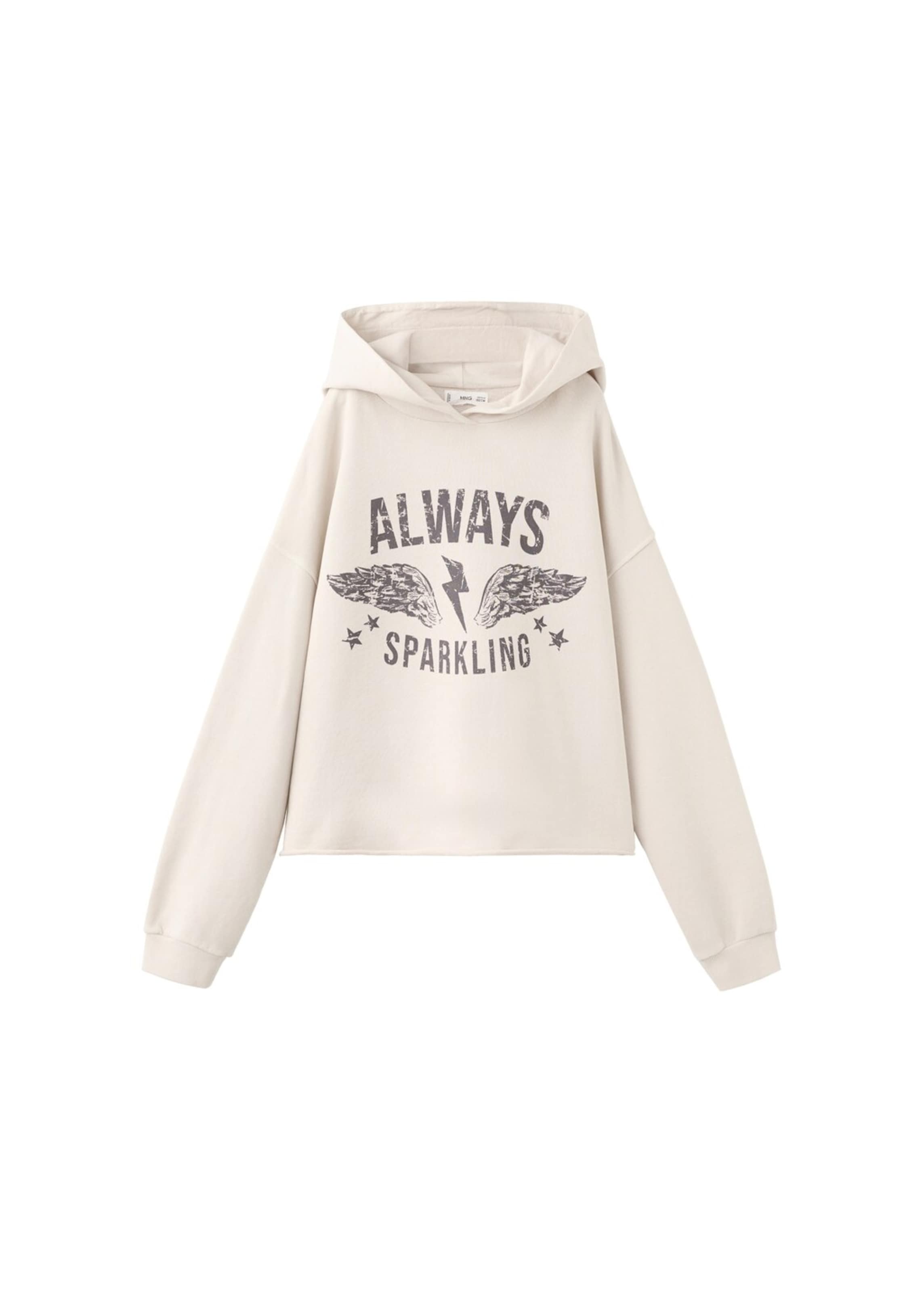 MANGO KIDS Sweatshirt 'Power' in Beige: front