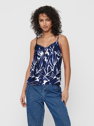 ONLY Top 'ONLNOVA LIFE PARIS' in Blauw: voorkant