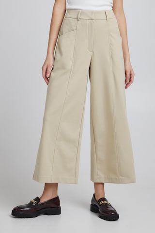 ICHI Wide Leg Culotte in Beige: predná strana