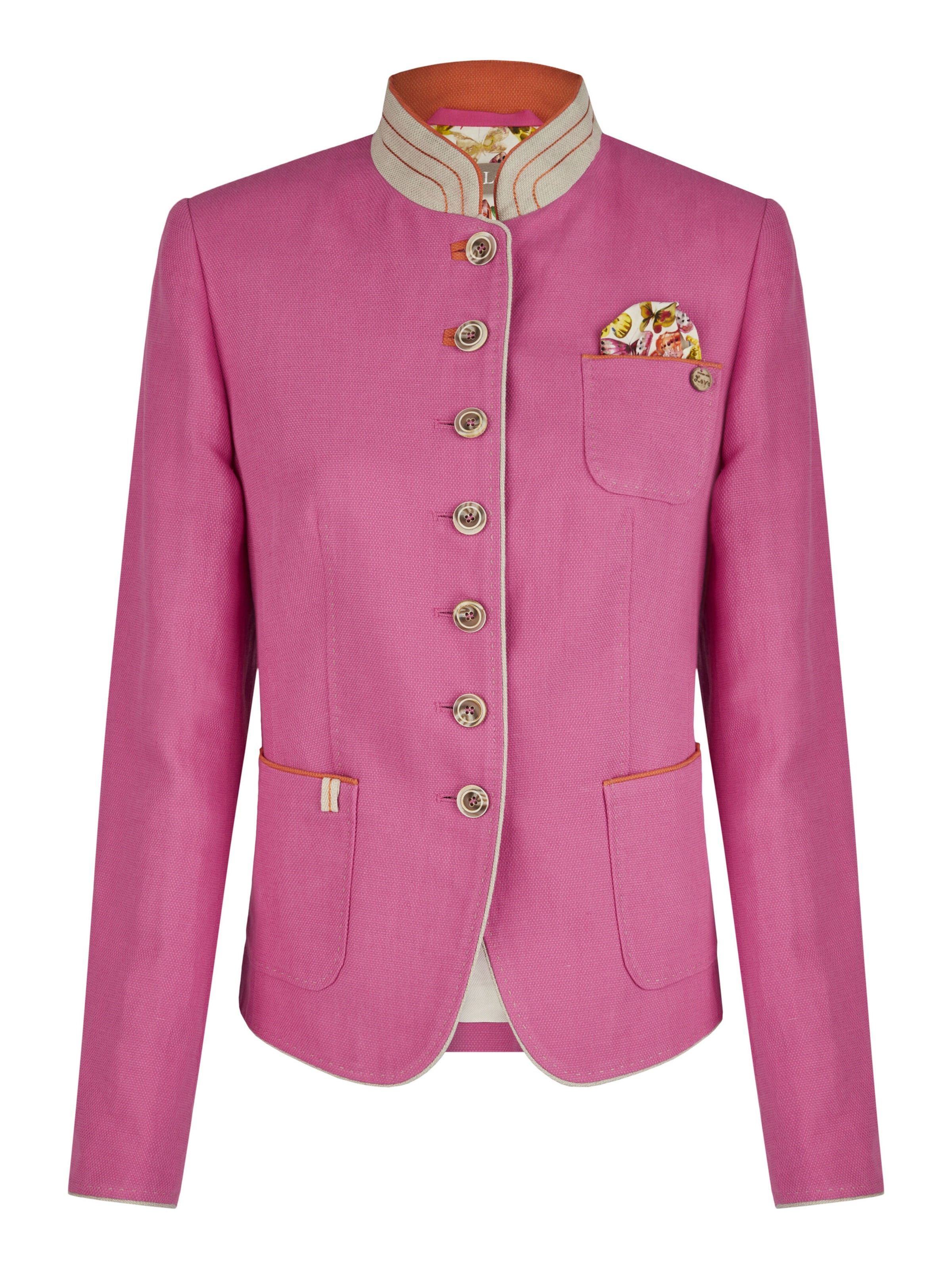 Veste bavaroise White Label en rose : devant