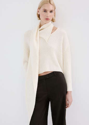 MANGO Wide Leg Hose in Braun