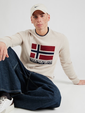 NAPAPIJRI Trui 'D-SILVRETTA' in Beige: voorkant
