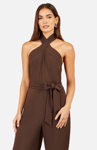 Yumi Jumpsuit in Braun: Vorderseite