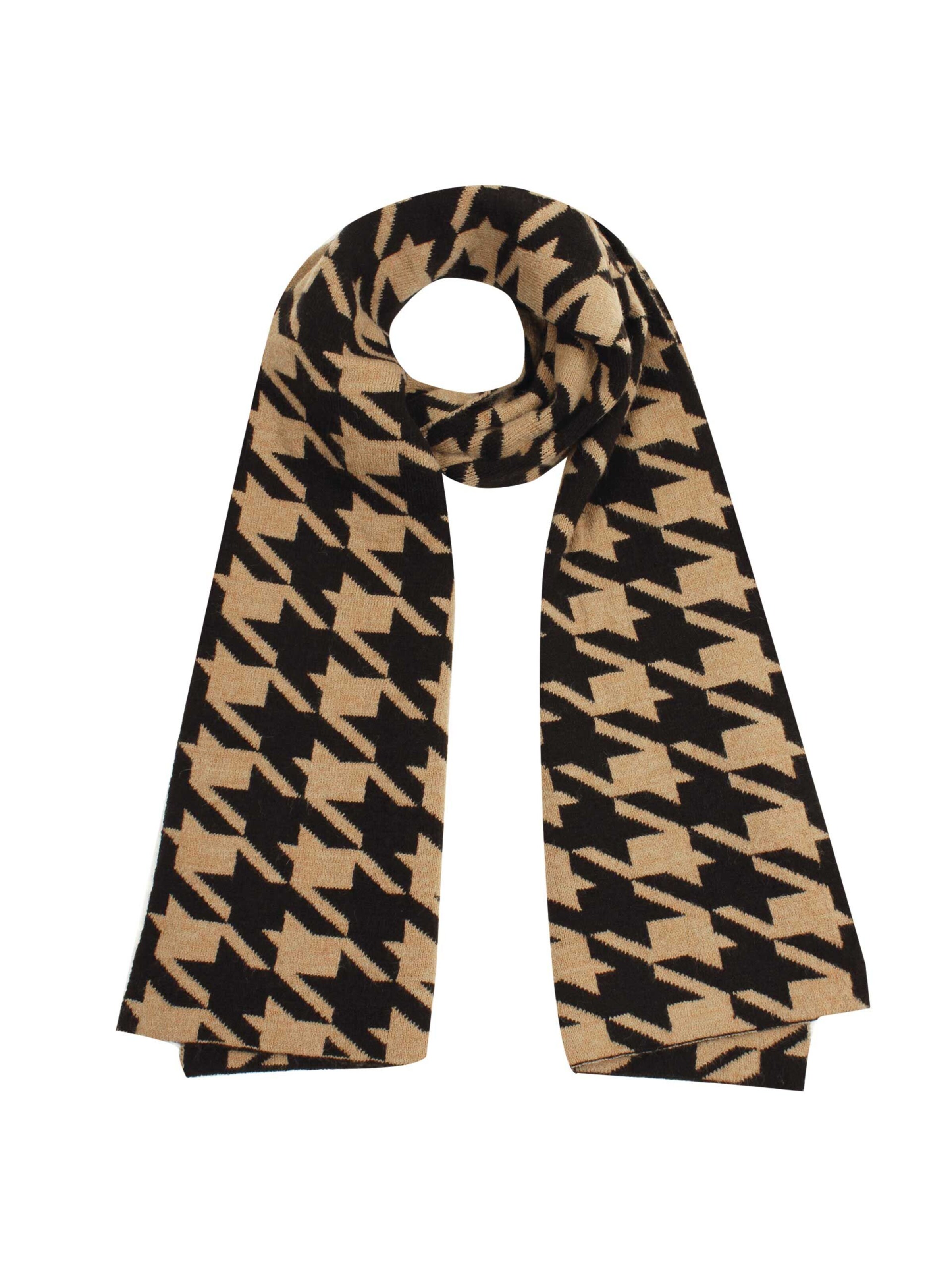 SAMAYA Weicher Strickschal 'Kara' in Braun: Vorderseite