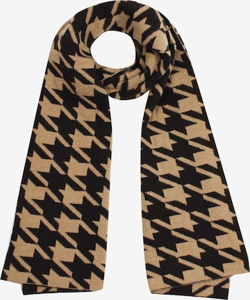 SAMAYA Weicher Strickschal 'Kara' in Braun: Vorderseite