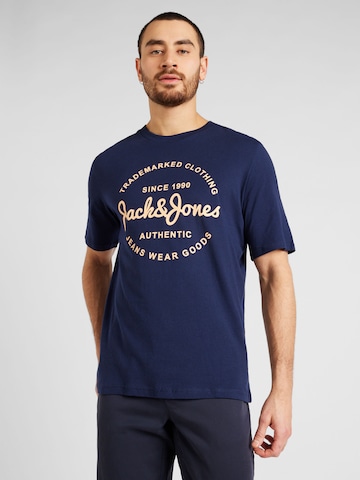 JACK & JONES - Camiseta 'FOREST' en azul: frente