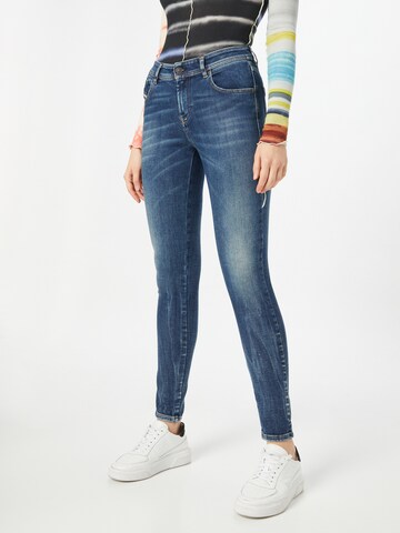 DIESEL סקיני ג'ינס 'SLANDY' בכחול: מלפנים