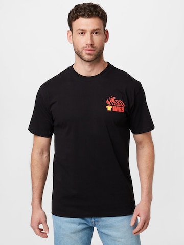 MARKET Shirt 'HARD TIMES PHYSICAL THERAPY' in Black: front