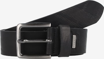 Cintura di bugatti in nero: frontale