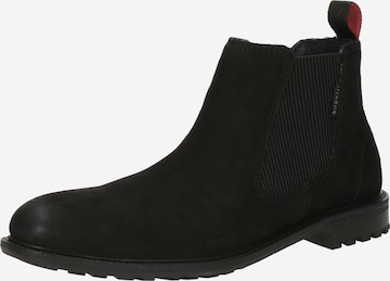 juoda bugatti „Chelsea“ batai: priekis