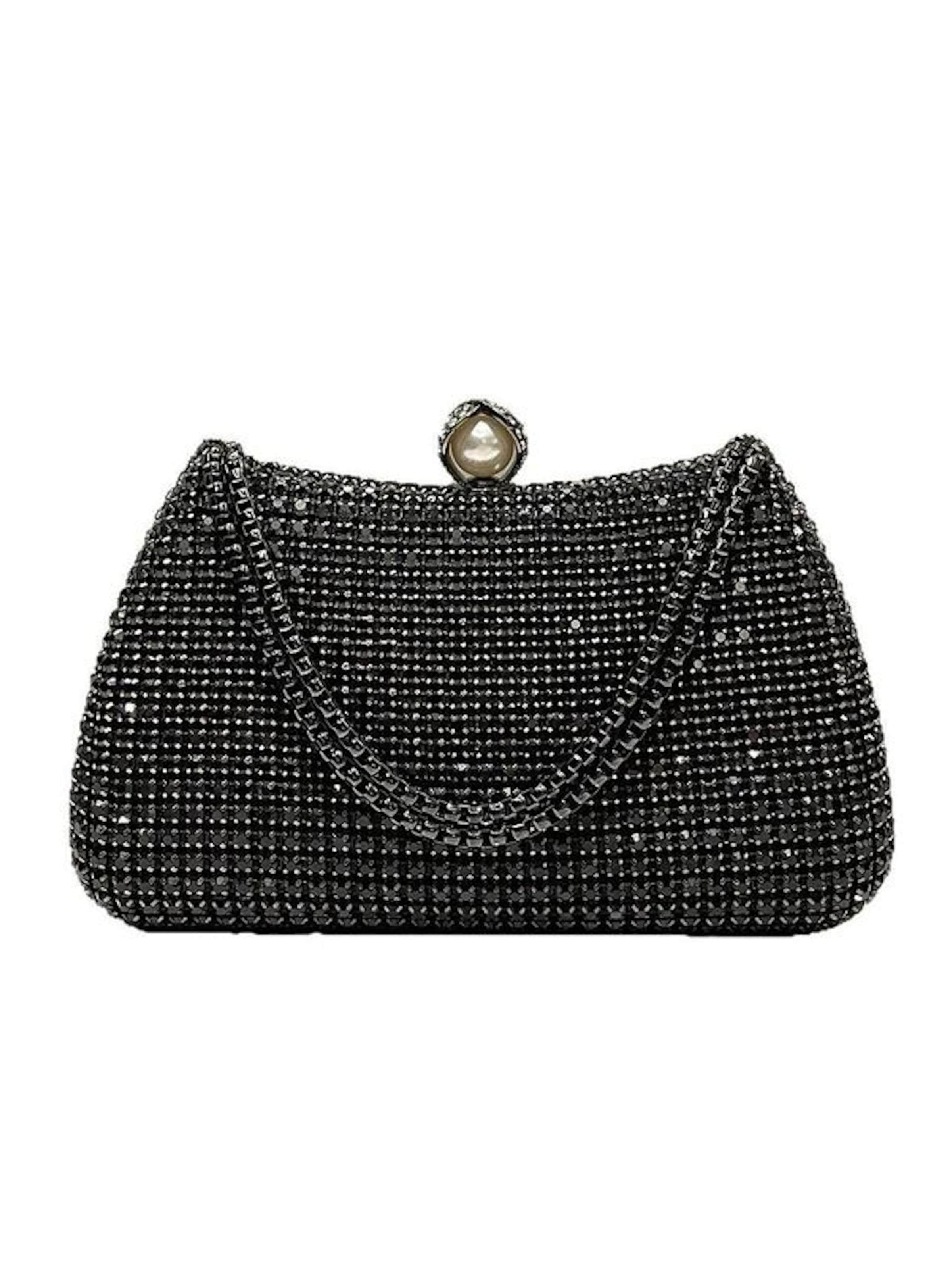 Tomshop24-7 Clutch 'Abendtasche Franziska'‌‌‌‌‌ in Schwarz: Vorderseite