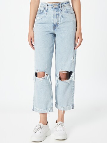 River Island Loosefit Bandplooi jeans in Blauw: voorkant