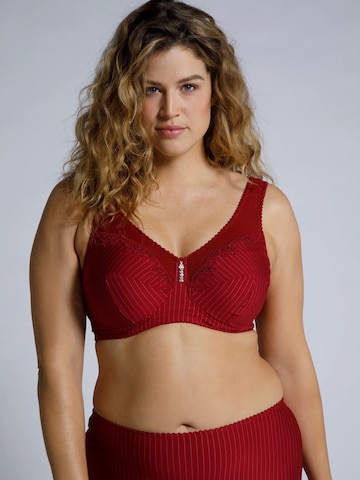 Ulla Popken T-shirt Bra 'Kelly' in Red: front