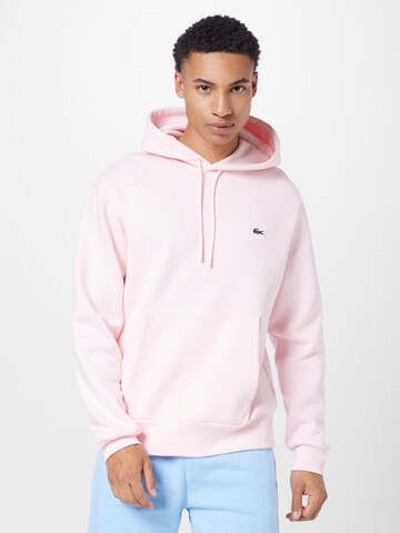 Sweat-shirt LACOSTE en rose : devant