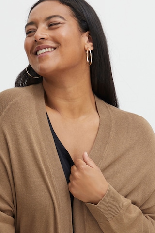 Cardigan 'BLUME' Fransa Curve en marron