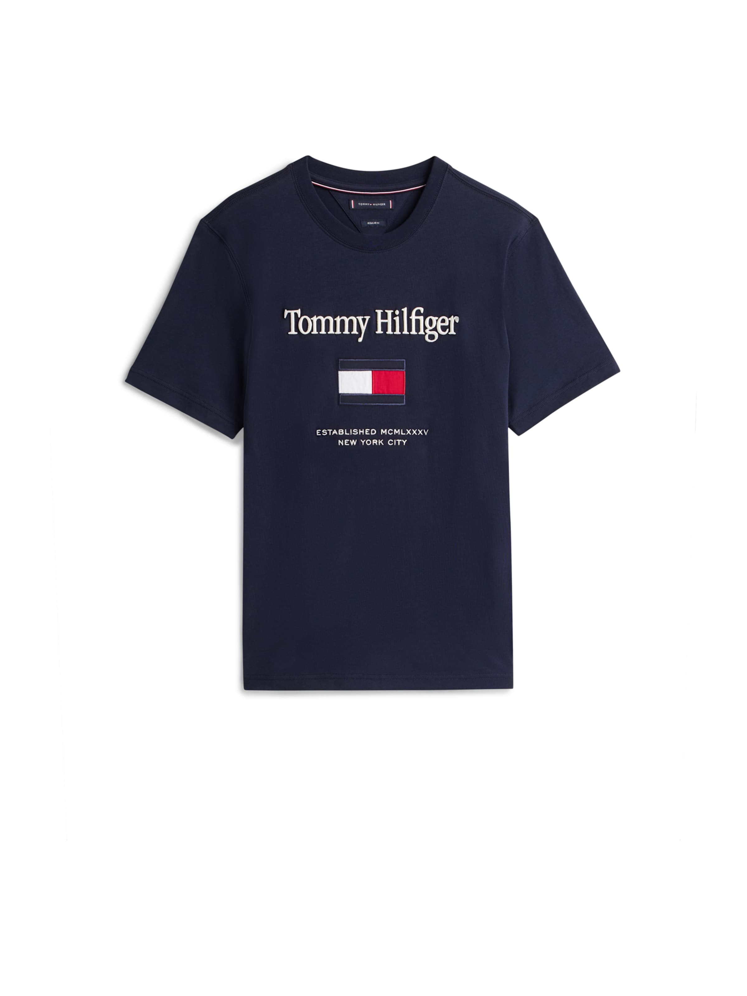 TOMMY HILFIGER T-shirt i blå: framsida