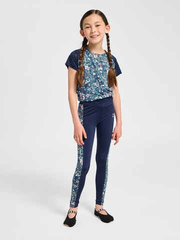Hummel Skinny Sportbroek in Blauw