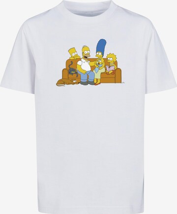 ABSOLUTE CULT T-Shirt 'Simpsons - Family' in Weiß: predná strana