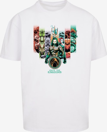 F4NT4STIC T-Shirt 'DC Comics Aquaman Unite The Kingdoms' in Weiß: predná strana
