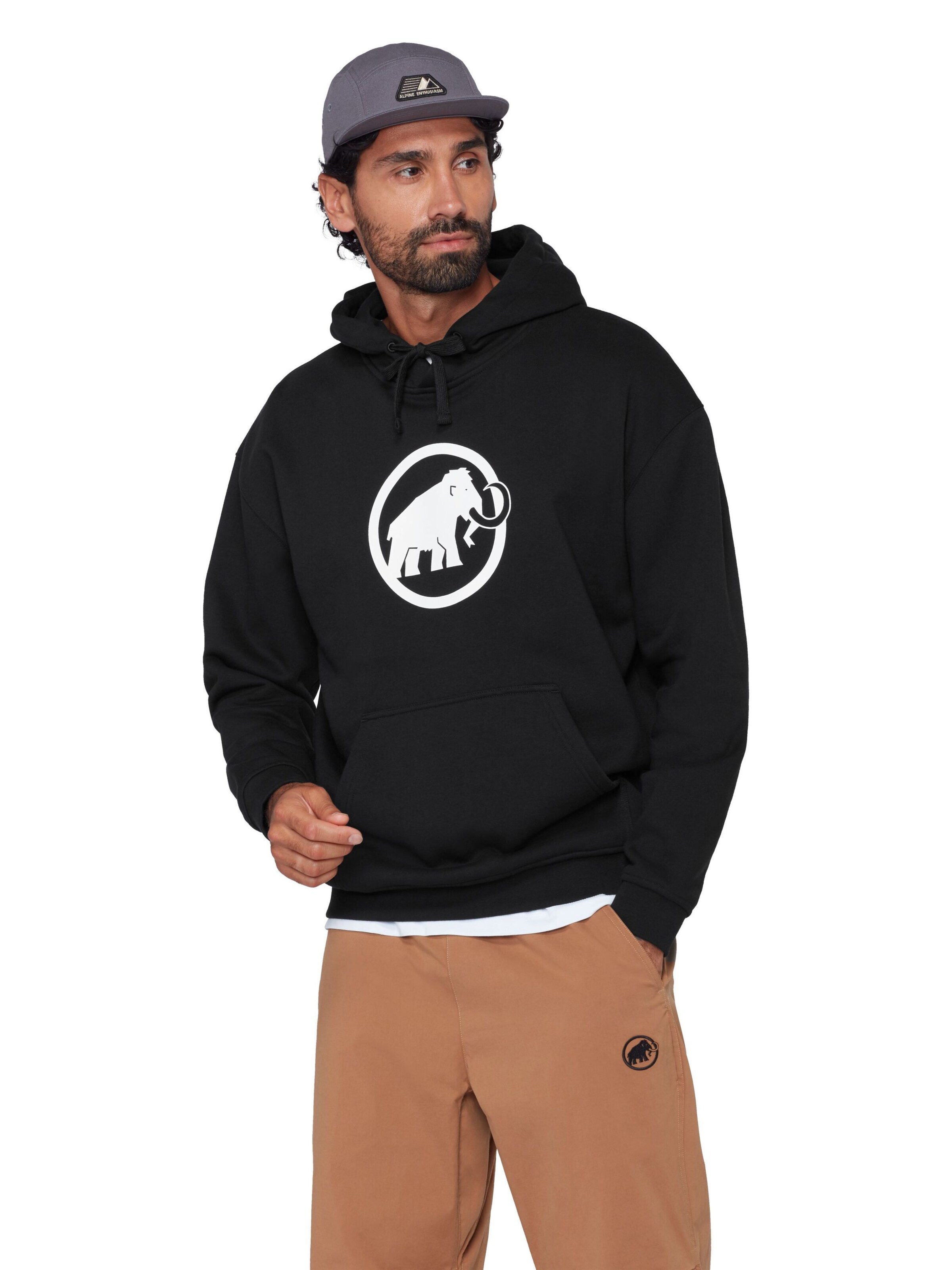 MAMMUT Sweatshirt in Black: front