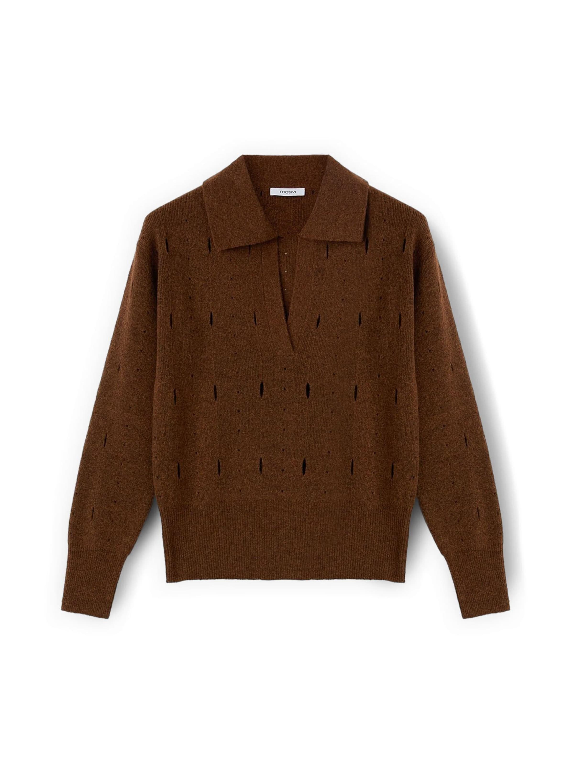 MOTIVI Sweater in Brown: front
