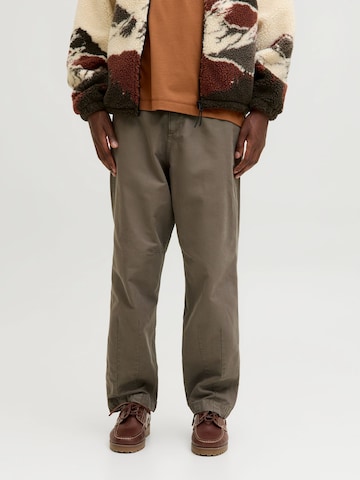 JACK & JONES Regular Chino Pants 'Barrel' in Brown: front