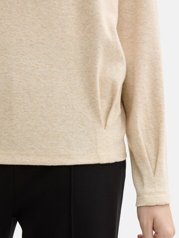 TOM TAILOR Sweatshirt in Beige