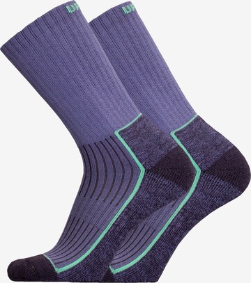 UphillSport Athletic Socks 'SAANA' in Blue: front