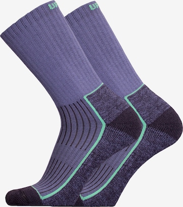 UphillSport Athletic Socks 'SAANA' in Blue: front