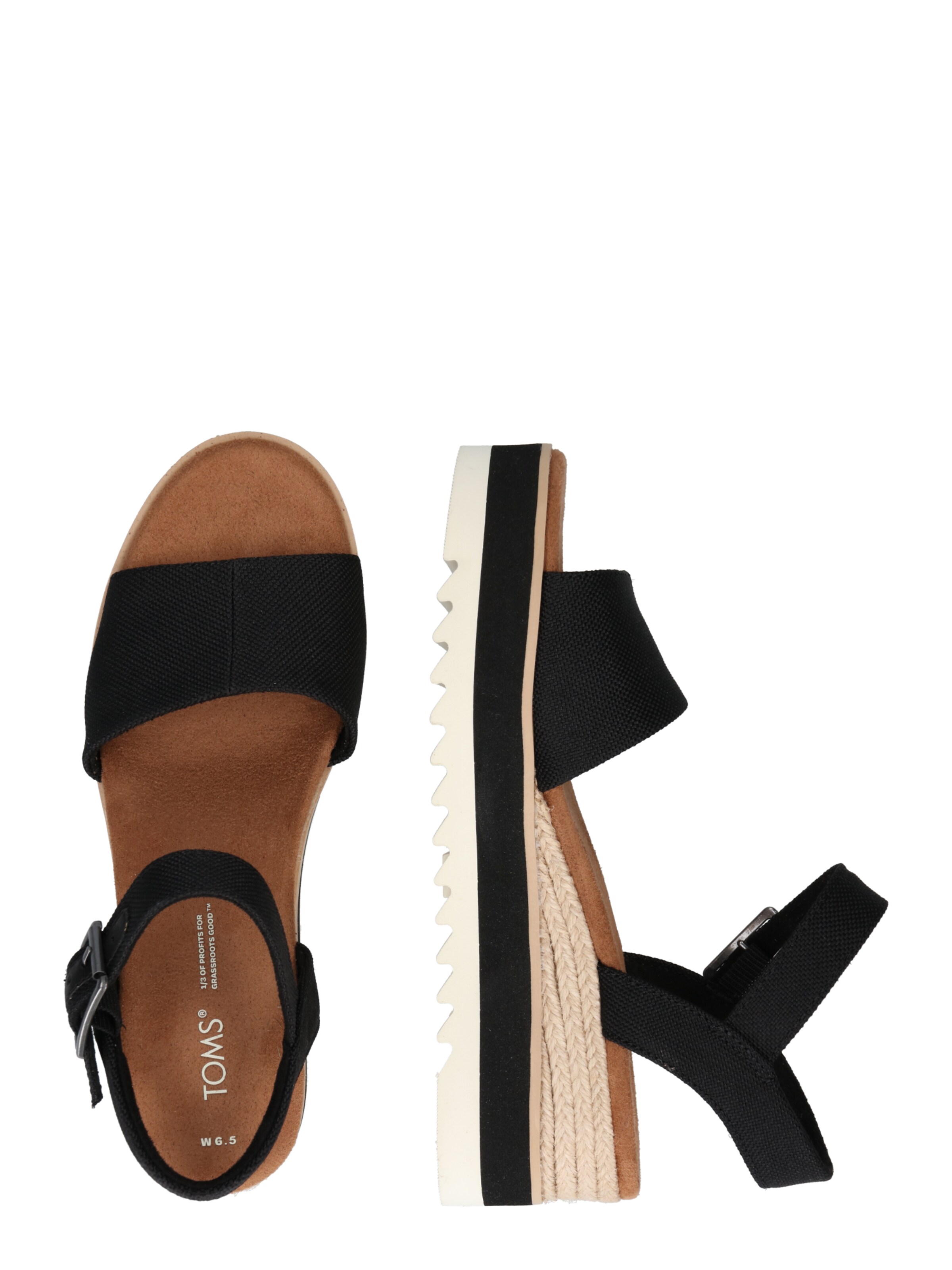 TOMS Sandály 'DIANA' – černá