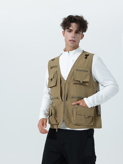 Youthup Sports Vest in Khaki, Item view